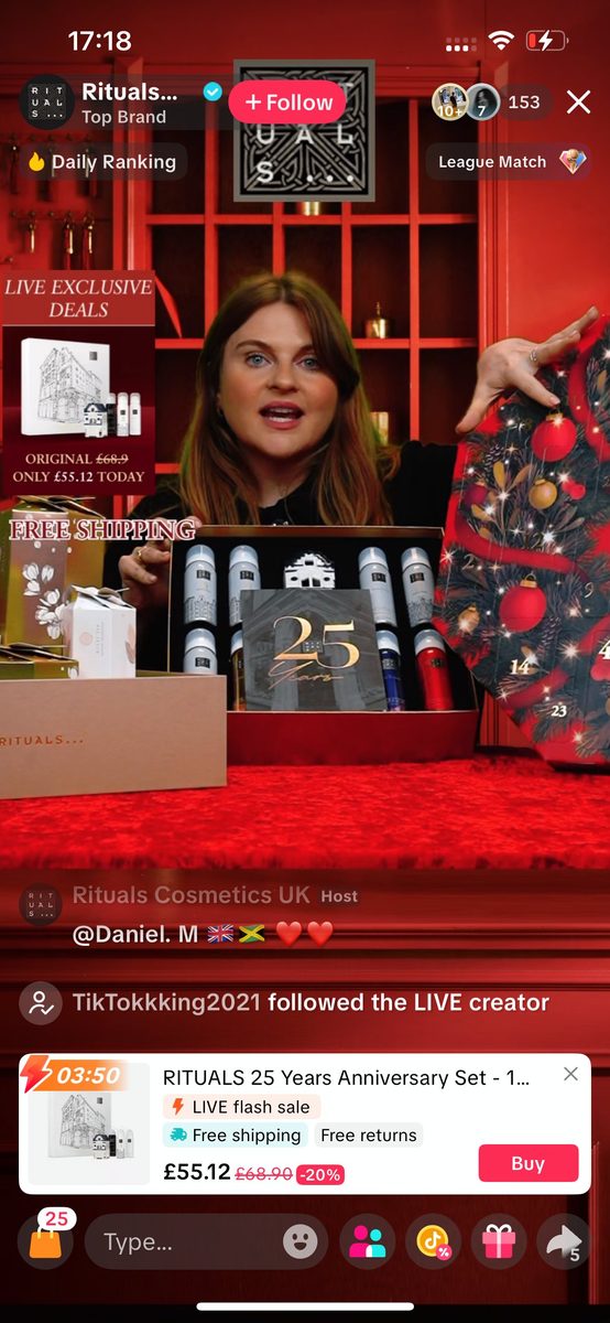 Rituals TikTok Shop livestream
